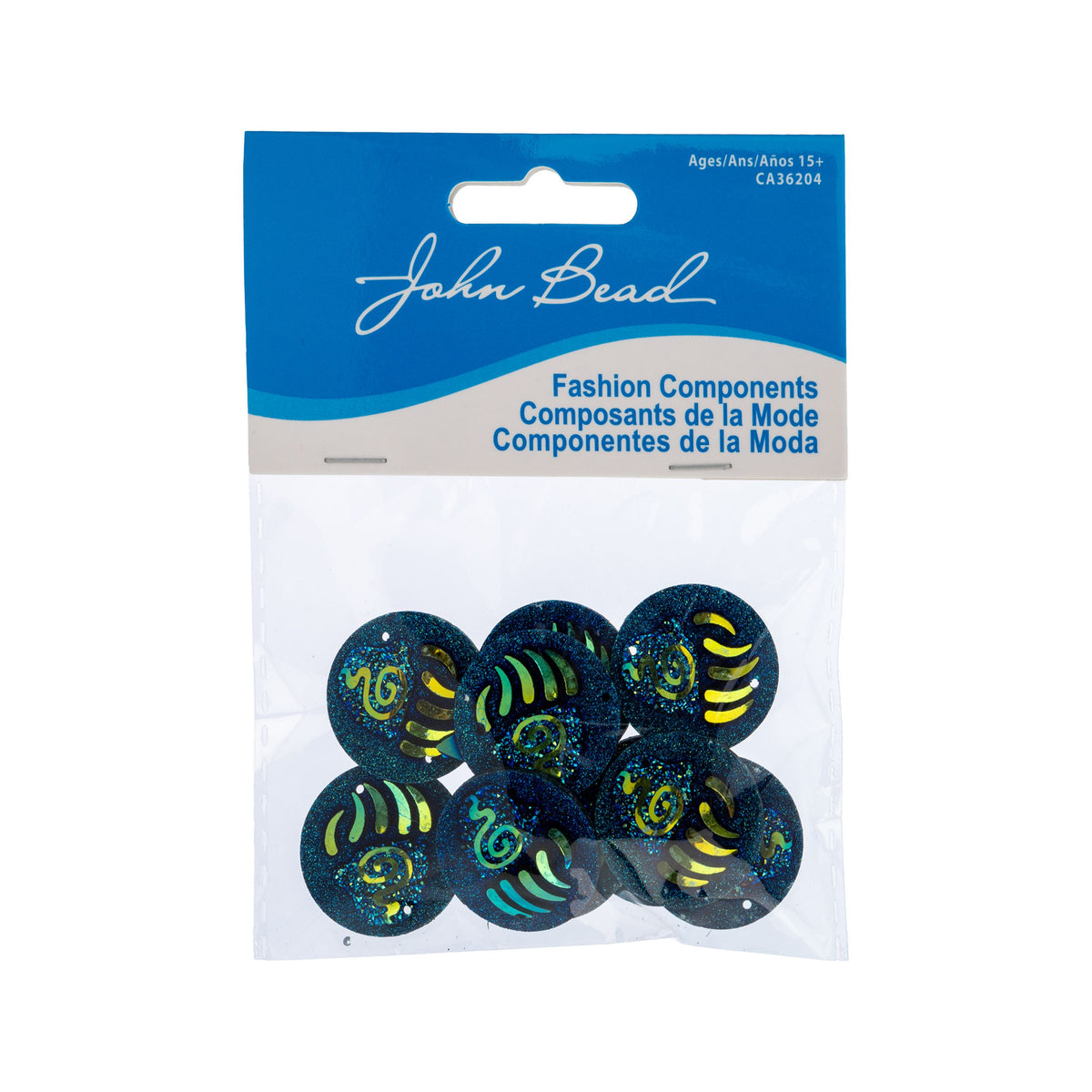 Resin Sew-on Bear Paw Sparkle Stone 10pcs Round 25mm Black AB