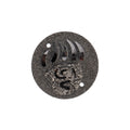 Resin Sew-on Bear Paw Sparkle Stone 10pcs Round 25mm Gunmetal