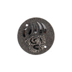Resin Sew-on Bear Paw Sparkle Stone 10pcs Round 25mm Gunmetal