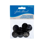 Resin Sew-on Bear Paw Sparkle Stone 10pcs Round 25mm Black