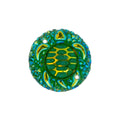 Resin Sew-on Turtle Sparkle Stone 10pcs Round 25mm Green AB