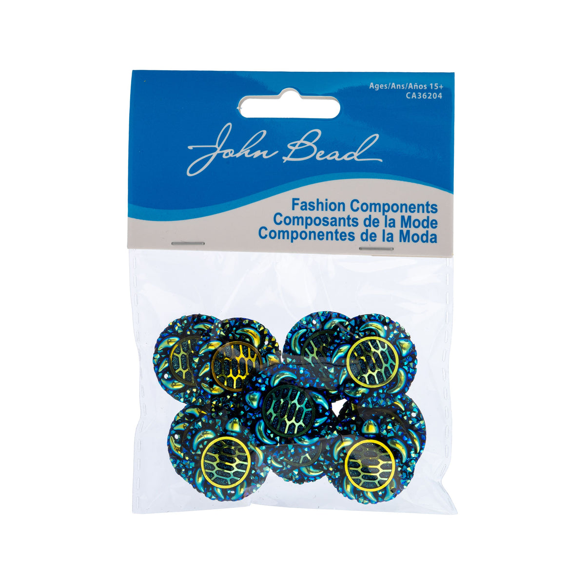 Resin Sew-on Turtle Sparkle Stone 10pcs Round 25mm Black AB