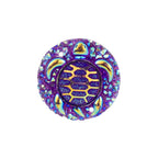 Resin Sew-on Turtle Sparkle Stone 10pcs Round 25mm Purple AB