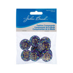 Resin Sew-on Turtle Sparkle Stone 10pcs Round 25mm Purple AB