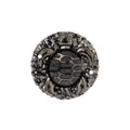 Resin Sew-on Turtle Sparkle Stone 10pcs Round 25mm Gunmetal