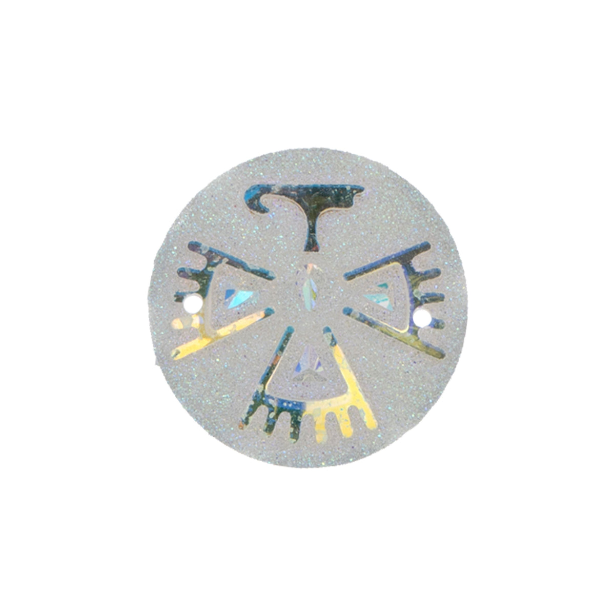 Resin Sew-on Eagle Sparkle Stone 10pcs Round 25mm Crystal AB