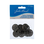 Resin Sew-on Eagle Sparkle Stone 10pcs Round 25mm Gunmetal