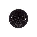 Resin Sew-on Eagle Sparkle Stone 10pcs Round 25mm Black