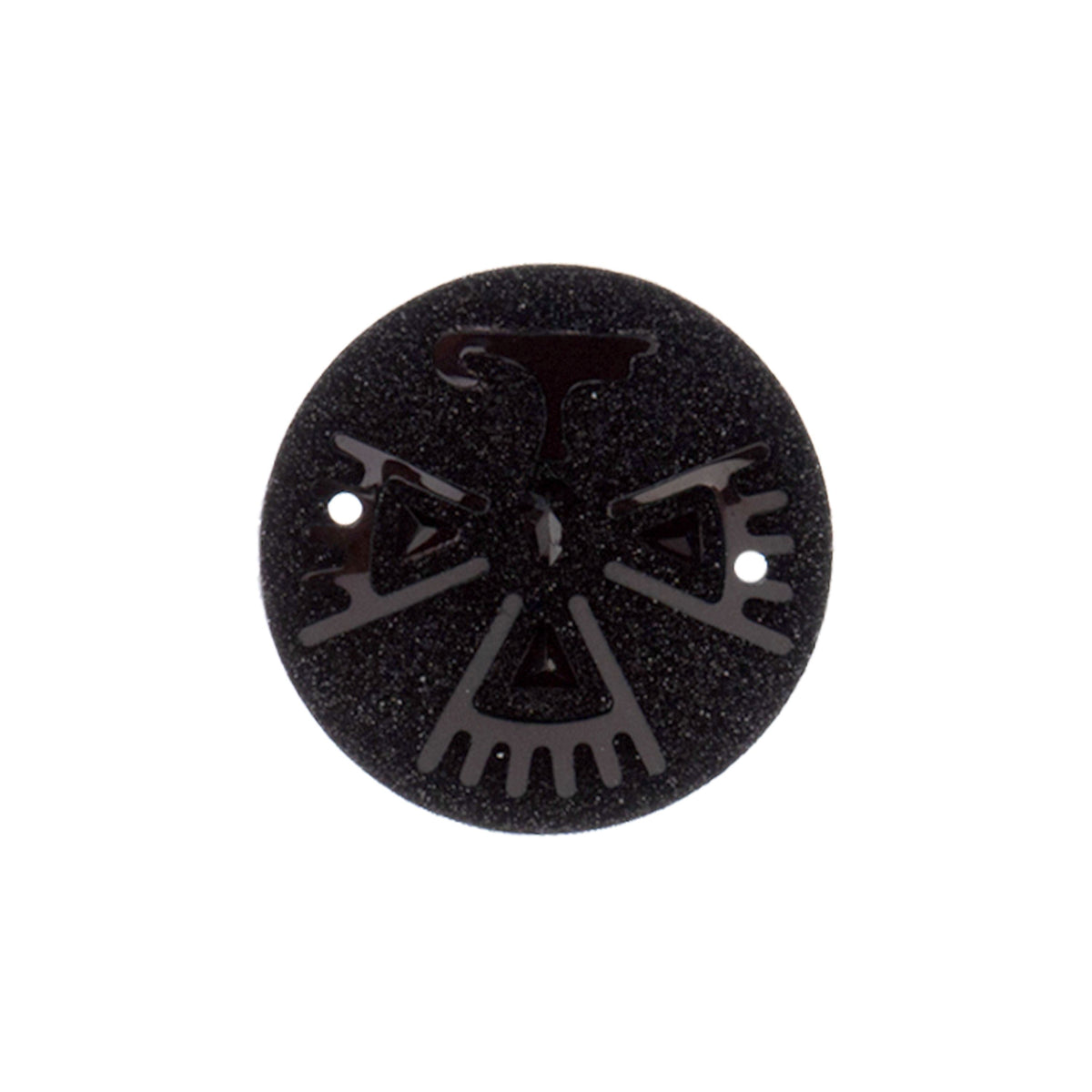 Resin Sew-on Eagle Sparkle Stone 10pcs Round 25mm Black