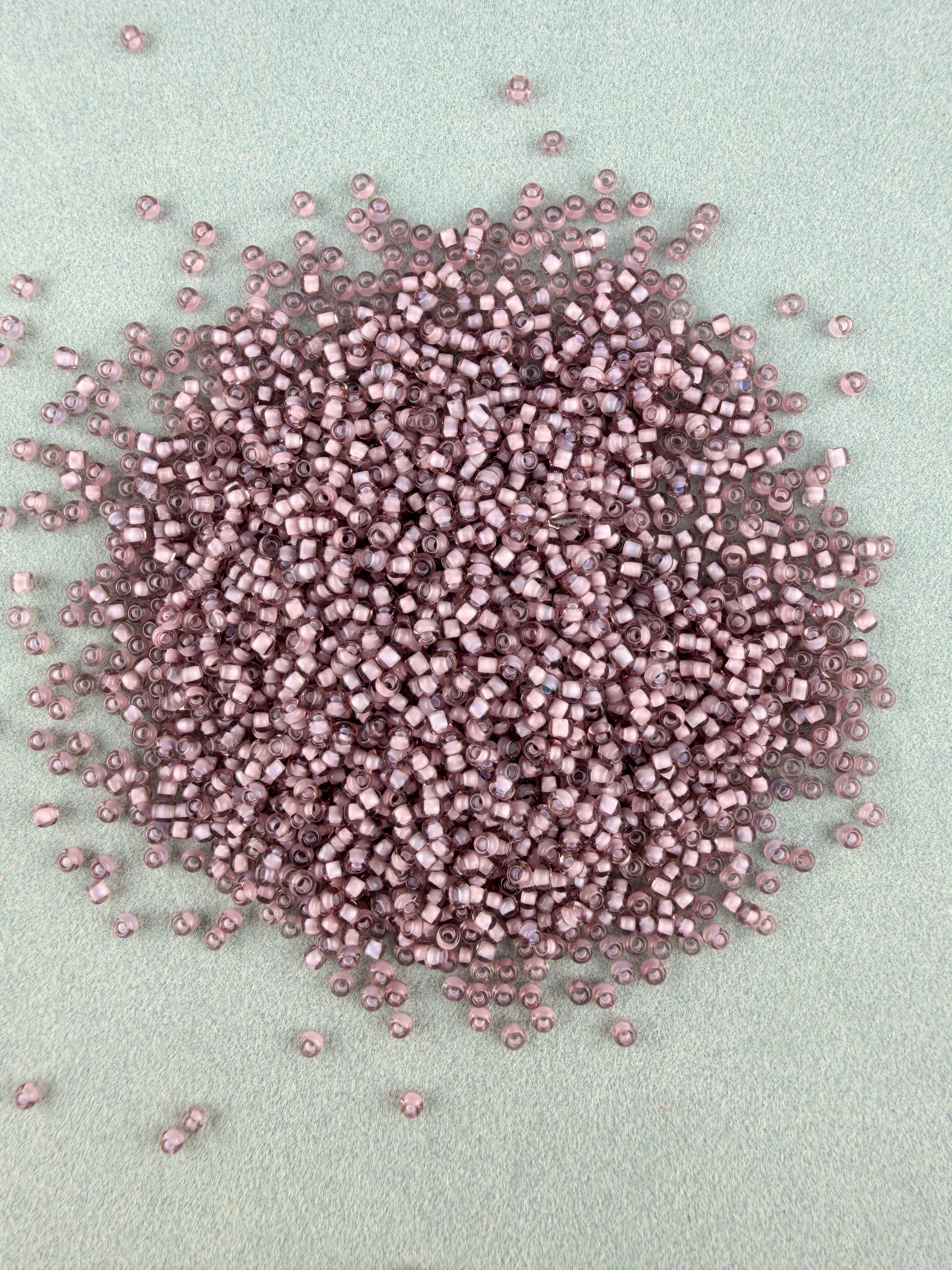 Mino Seed Beads 11/0 Amethyst White Color Lined