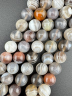 Botswanna Agate Beads Available in 4mm, 6mm, 8mm, 10mm Sizes