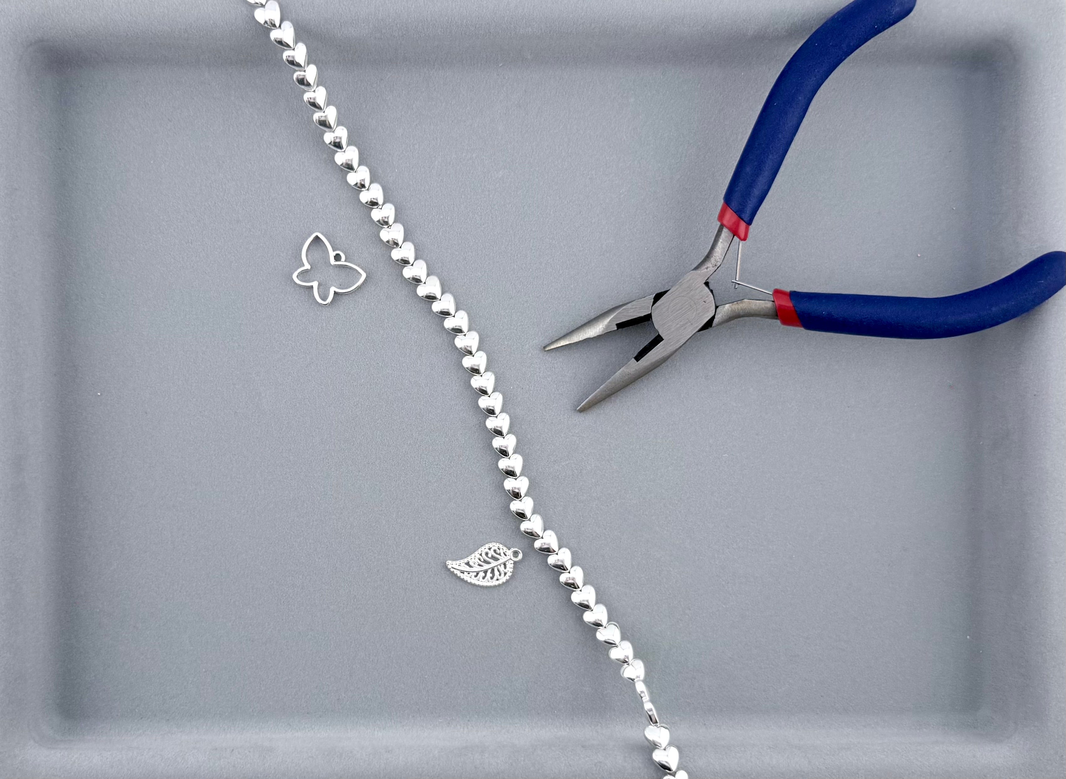 3x5x6mm Hematite Puffy Heart Silver