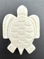 42mm Bone Turtle Pendant – Hand Carved Bone, Tribal & Indigenous Style