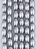 4x6mm Hematite Rice Beads Rhodium