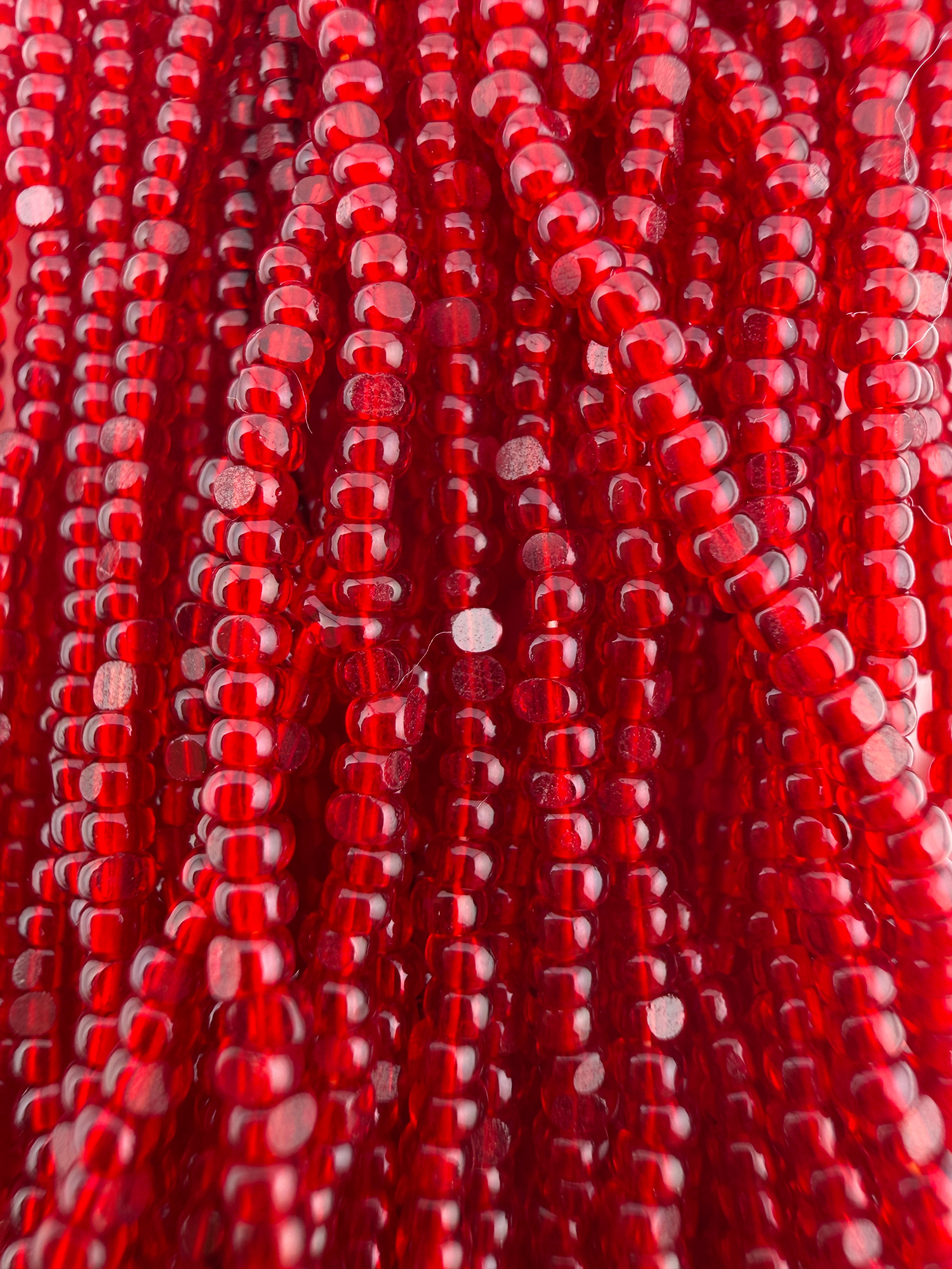 11/0 Sheen Chartlotte 2-Cut Transparent Ruby Hank