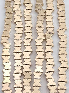 4.5x6mm Hematite Butterfly Beads Gold