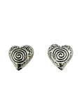 9x8.5mm Spacer Heart Rhodium