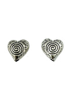 9x8.5mm Spacer Heart Rhodium