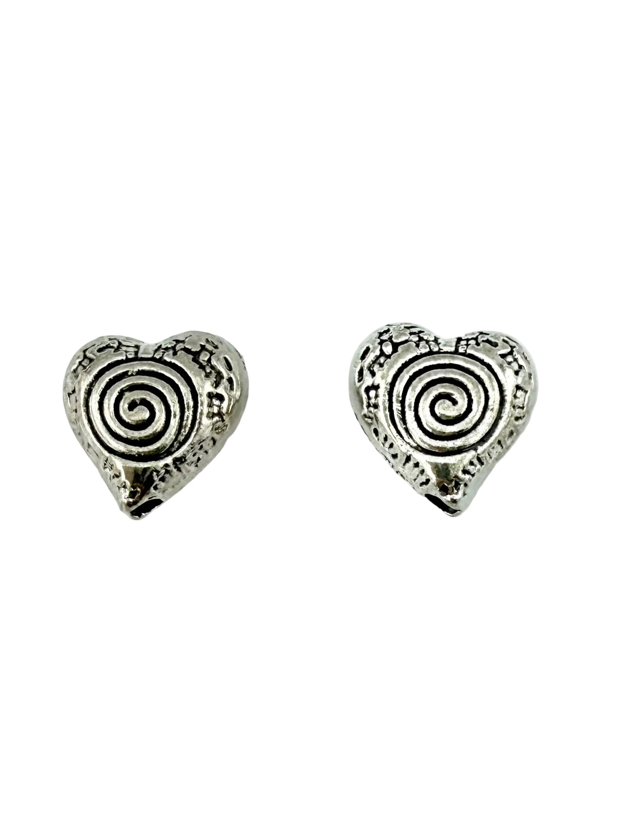 9x8.5mm Spacer Heart Rhodium