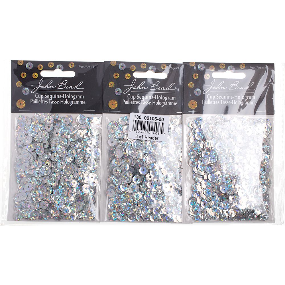 Sequins Round 6mm Aprx 1600pcs Hologram Silver