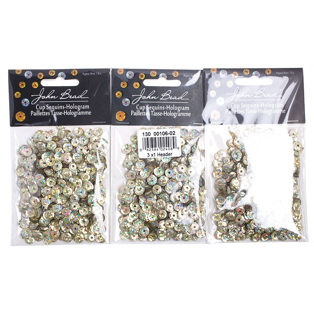 Sequins Round 6mm Aprx 1600pcs Hologram Champagne