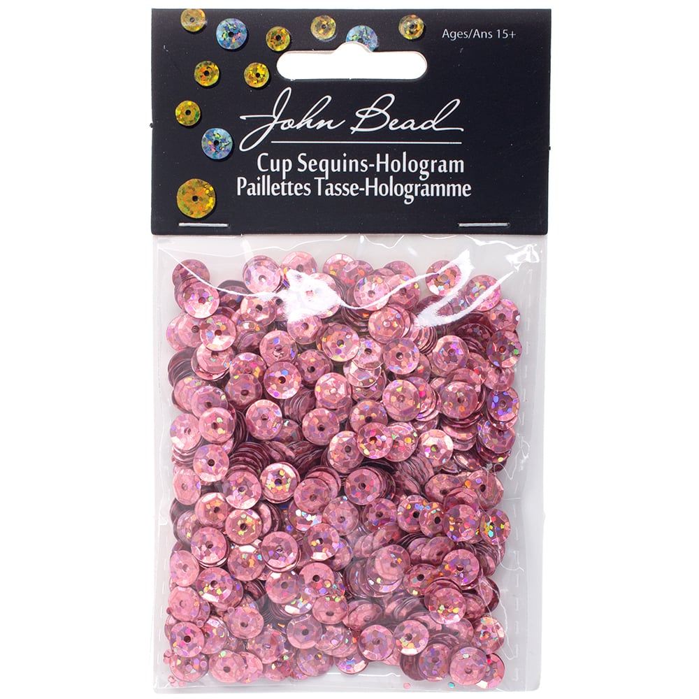 Sequins Round 6mm Aprx 1600pcs Hologram Rosa