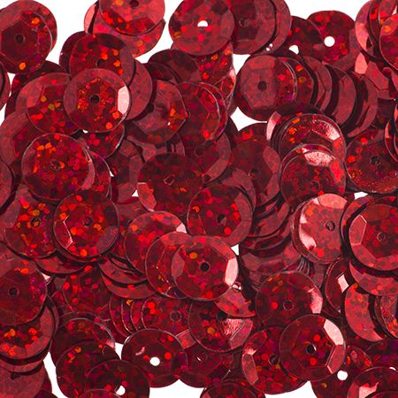 Sequins Round 6mm Aprx 1600pcs Hologram Red