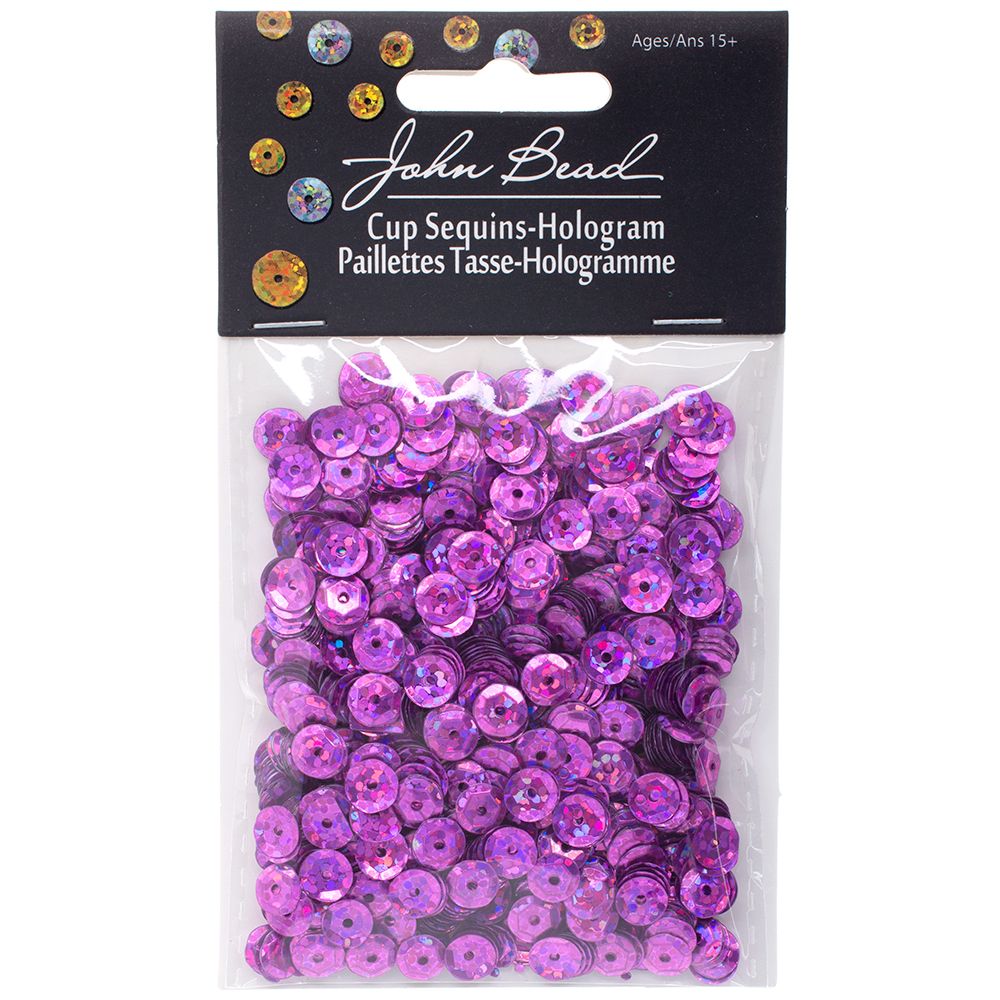 Sequins Round 6mm Aprx 1600pcs Hologram Hot Pink