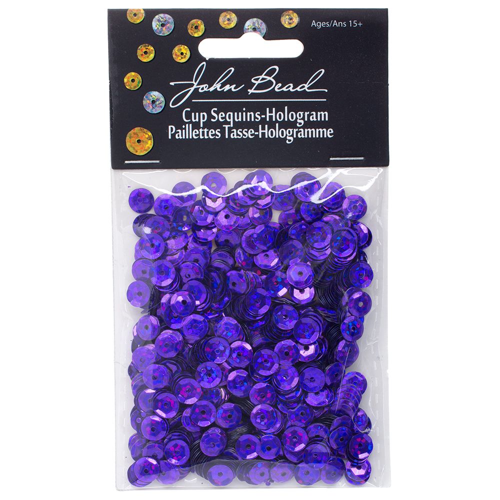 Sequins Round 6mm Aprx 1600pcs Hologram Purple