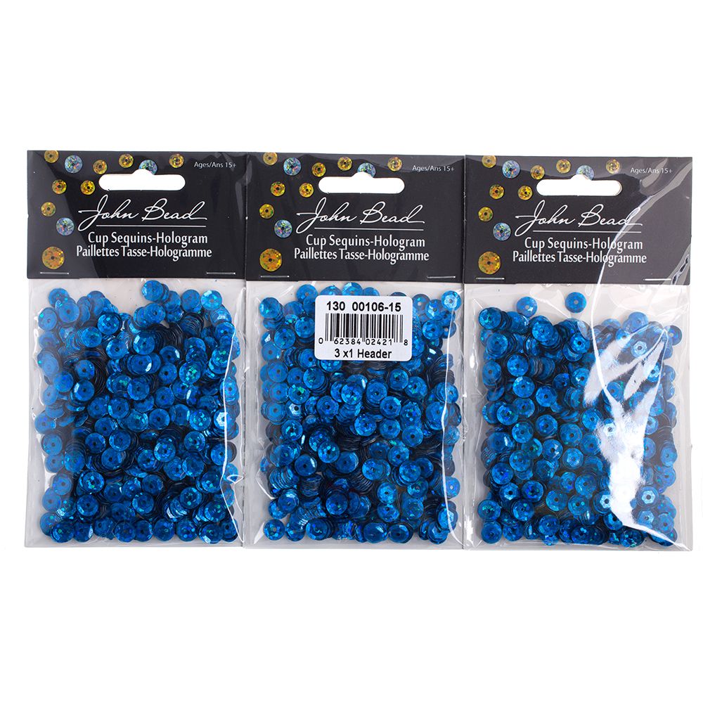 Sequins Round 6mm Aprx 1600pcs Hologram Royal Blue