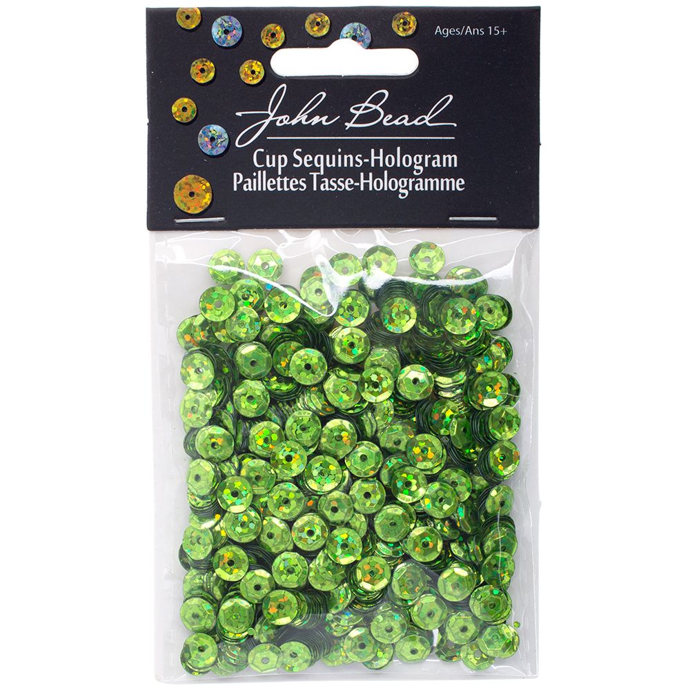 Sequins Round 6mm Aprx 1600pcs Hologram Lime Green