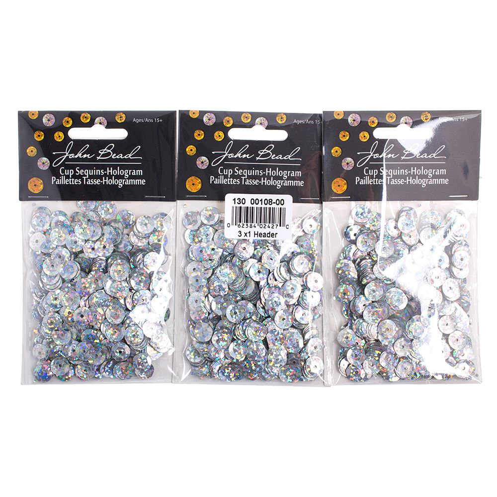 Sequins Round 8mm Aprx 850pcs Hologram Silver