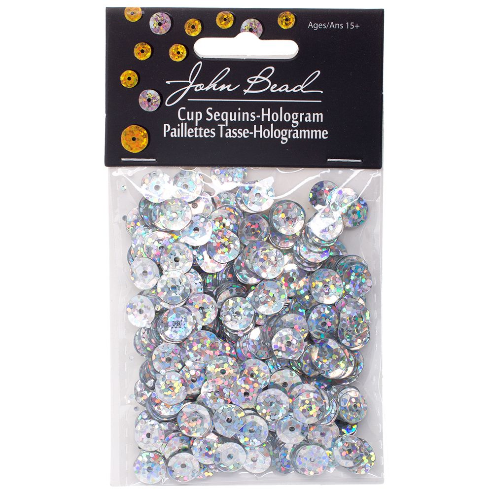 Sequins Round 8mm Aprx 850pcs Hologram Silver