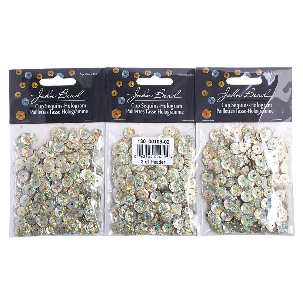 Sequins Round 8mm Aprx 850pcs Hologram Champagne