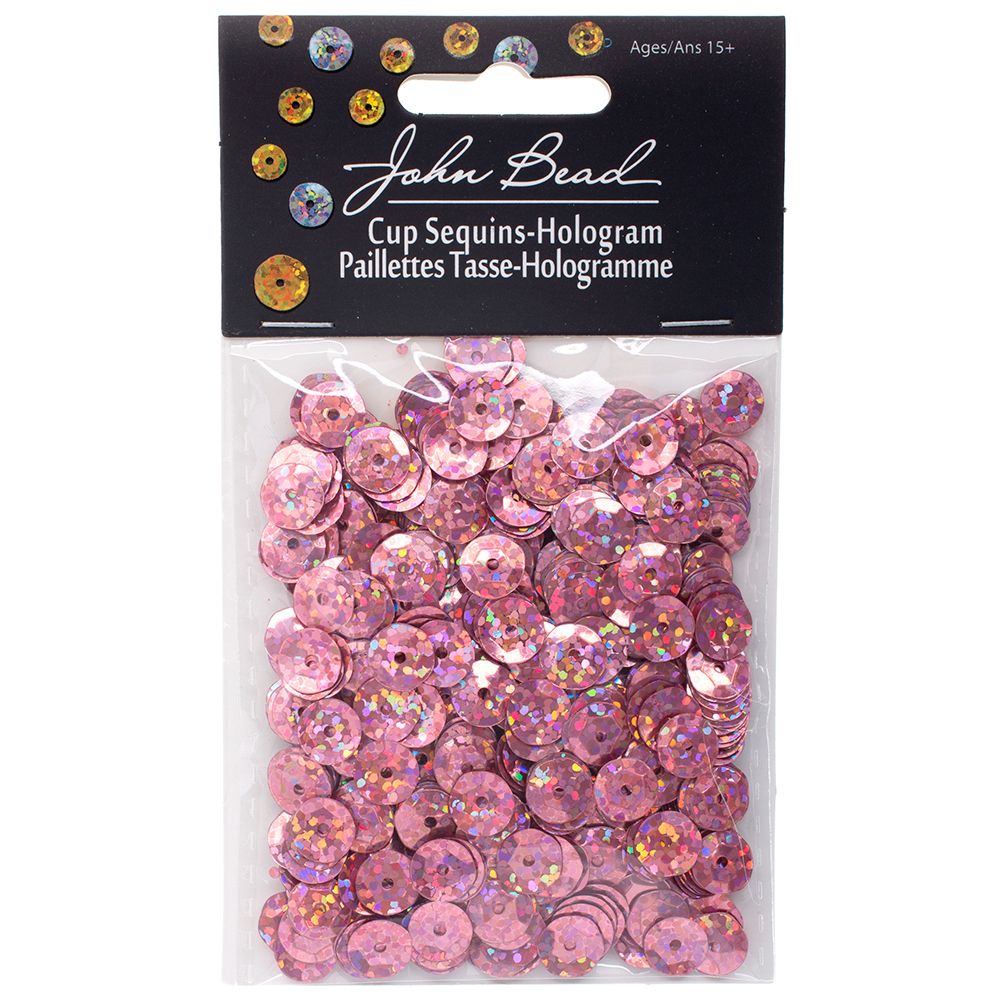 Sequins Round 8mm Aprx 850pcs Hologram Rosa