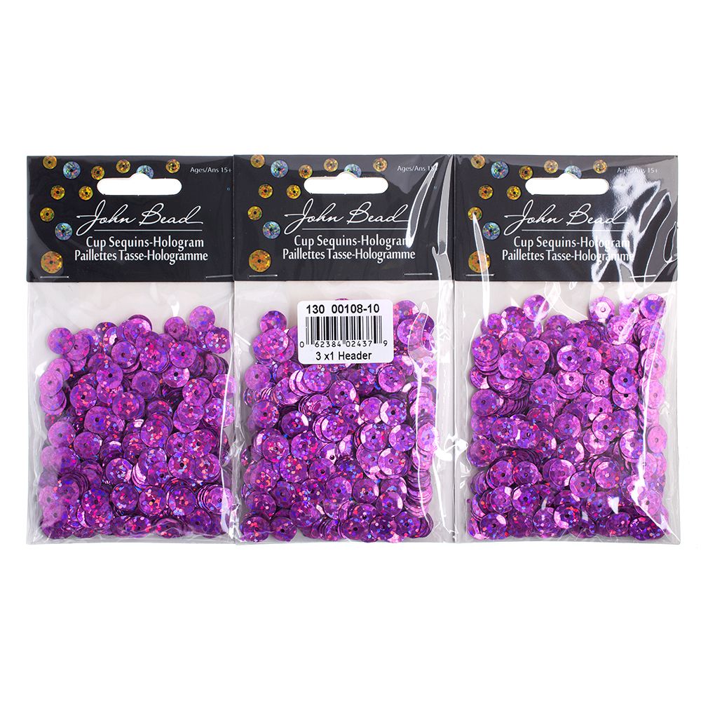 Sequins Round 8mm Aprx 850pcs Hologram Hot Pink