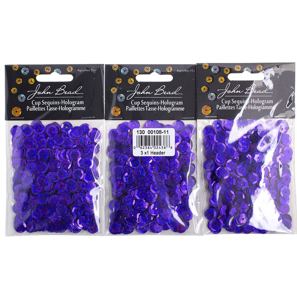Sequins Round 8mm Aprx 850pcs Hologram Purple
