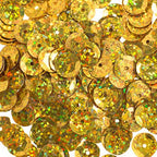 Sequins Round 10mm Aprx 450pcs Hologram Gold
