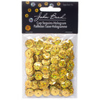 Sequins Round 10mm Aprx 450pcs Hologram Gold