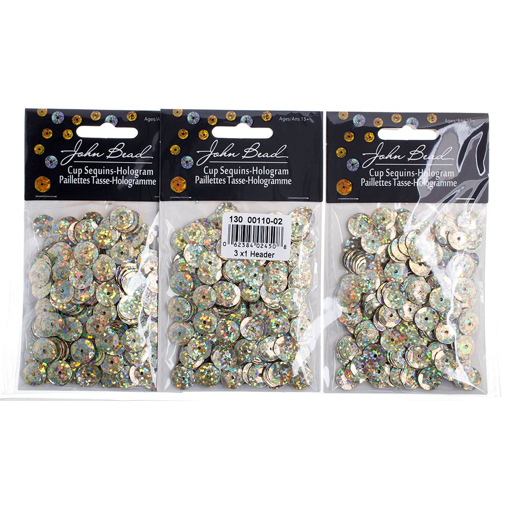 Sequins Round 10mm Aprx 450pcs Hologram Champagne