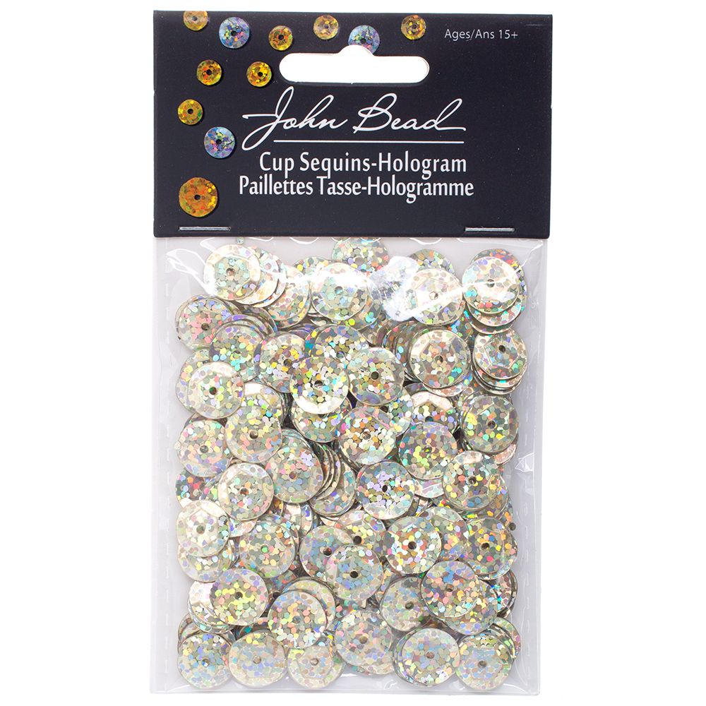 Sequins Round 10mm Aprx 450pcs Hologram Champagne