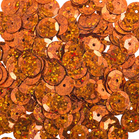 Sequins Round 10mm Aprx 450pcs Hologram Orange