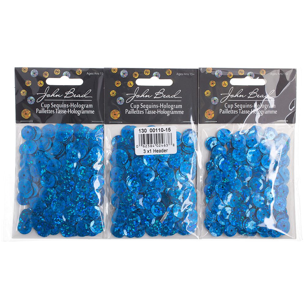 Sequins Round 10mm Aprx 450pcs Hologram Royal Blue