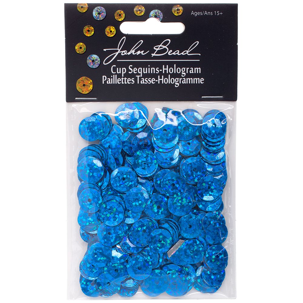 Sequins Round 10mm Aprx 450pcs Hologram Royal Blue