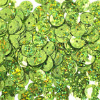 Sequins Round 10mm Aprx 450pcs Hologram Lime Green