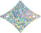 Sequins Hologram 29x36mm With Hole Diamond SILVER