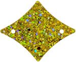 Sequins Hologram 29x36mm With Hole Diamond MARIGOLD