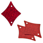 Sequins Hologram 29x36mm With Hole Diamond RED