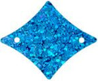 Sequins Hologram 29x36mm With Hole Diamond BLUE