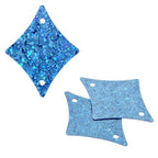 Sequins Hologram 29x36mm With Hole Diamond BLUE